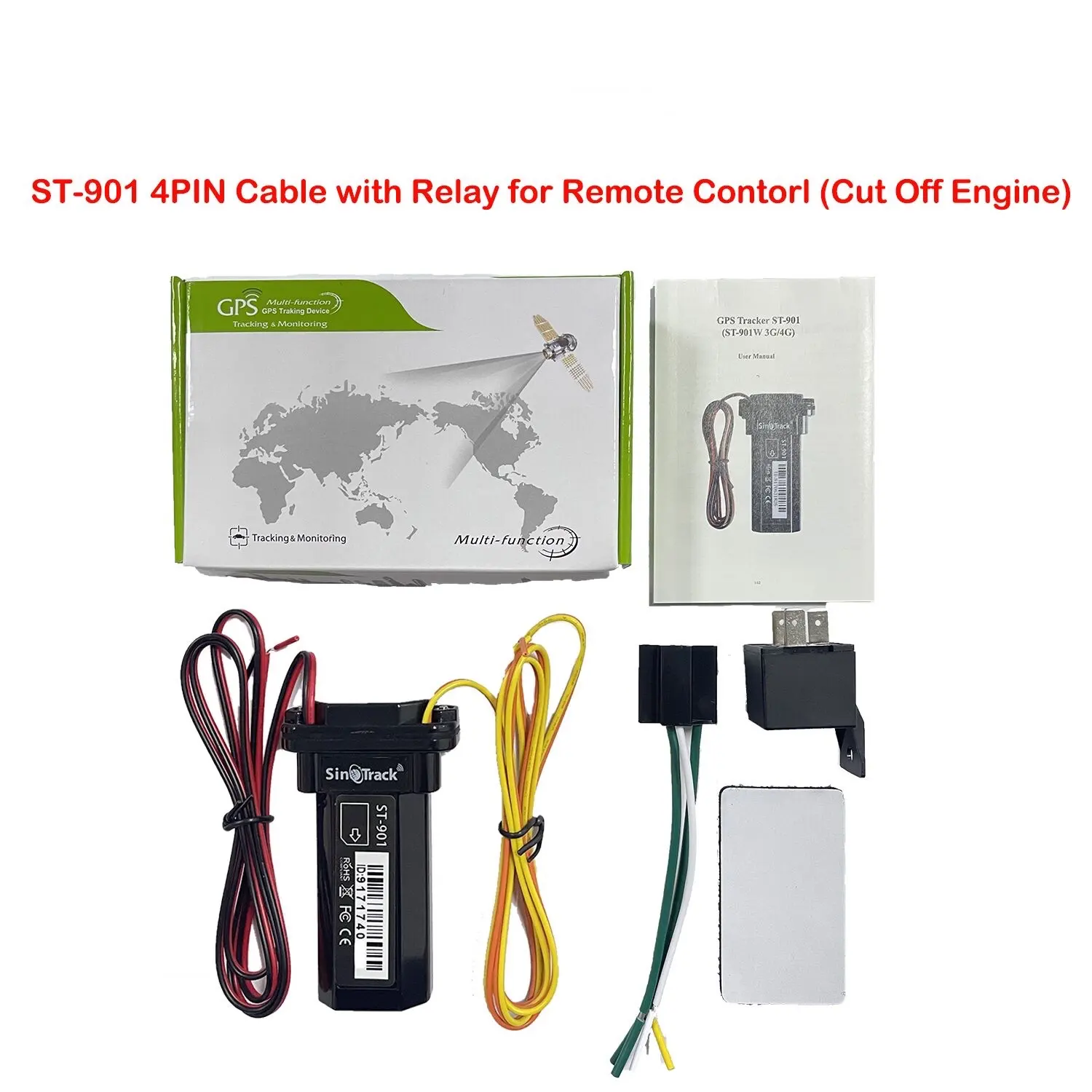SinoTrack Car Security GPS Tracking Device Vehicle System ACC Ignition Detection Relay ST-901 4Wire GPS Tracker