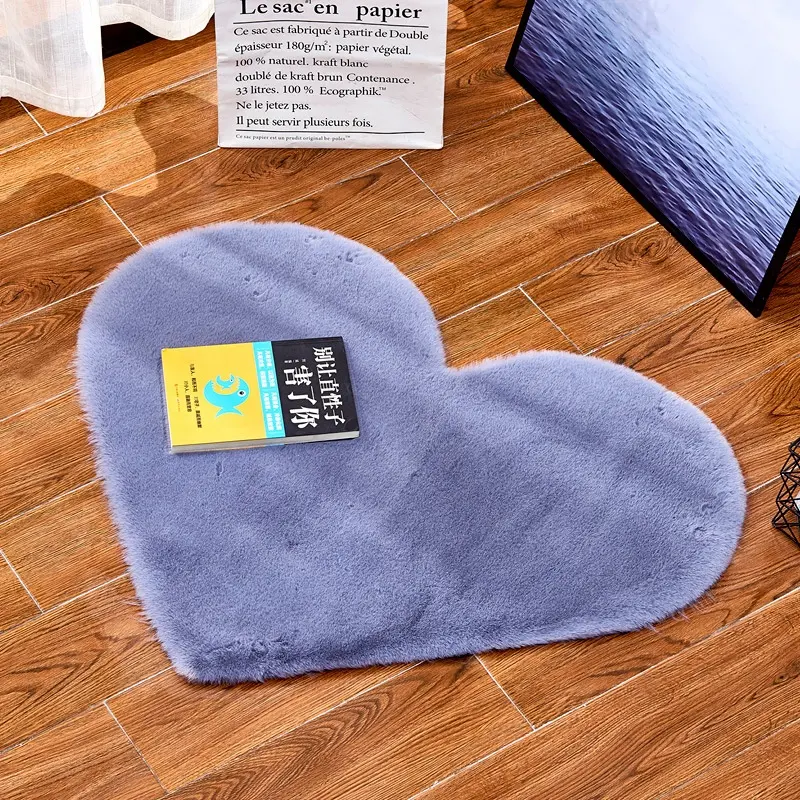 Kunstmatige Konijn Harige Tapijt Faux Fur Floor Mat Vlakte Pluizige Zachte Gebied Tapijt Lange Stapel Shaggy Cushioned