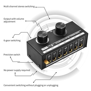 6 in <strong>1</strong>-out Audio Signal Selector <strong>Switcher</strong> 6 <strong>Input</strong> &amp; <strong>1</strong> <strong>Output</strong> Source Selection <strong>Switcher</strong> Audio Signal Selection Switch