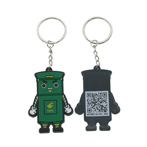 Diseño personalizado llavero de PVC suave código QR 2d 3D llavero PVC Impresión logotipo promoción regalo llavero - Product Image 1