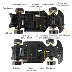 <strong>1</strong>:10 Scale High Speed Dual Mode 4WD <strong>RC</strong> Racing Car <strong>Model</strong> <strong>40</strong>-70Km/h Electric Remote Control Drift Car Expert Charger USB Cable - Product Image 5