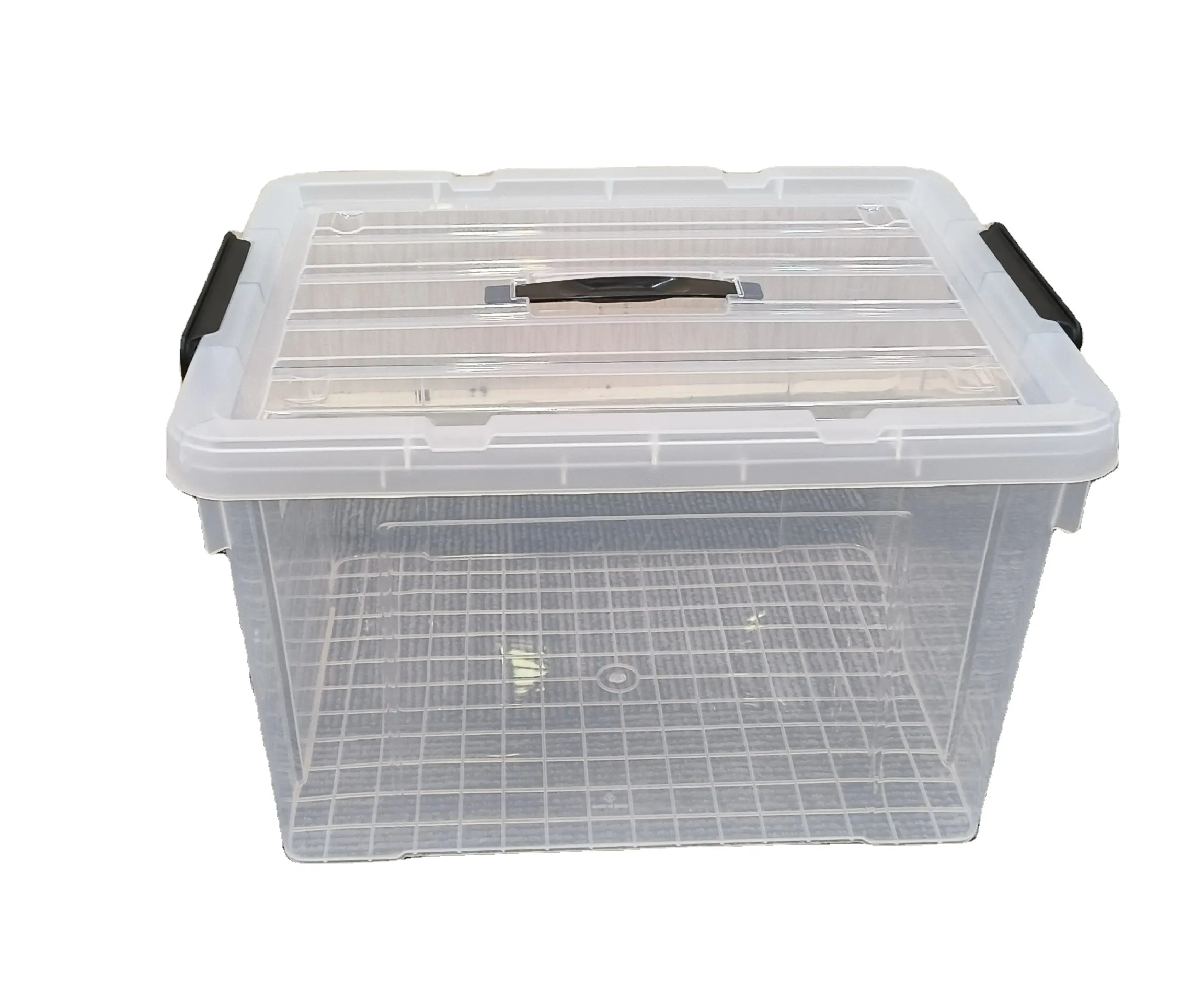 Robuste Aufbewahrung sbox mit Verriegelung griff und Rädern Deckel Aufbewahrung sbox Transparente Aufbewahrung sbox aus Kunststoff für Wäsche spielzeug