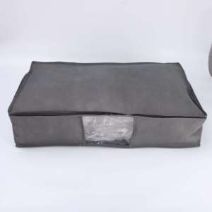 Zhifan cực lớn 62*52*38cm không dệt bền vững tủ quần áo lưu trữ túi có thể gập lại dây kéo đa chức năng Trường hợp quần áo chống bụi - Product Image 1