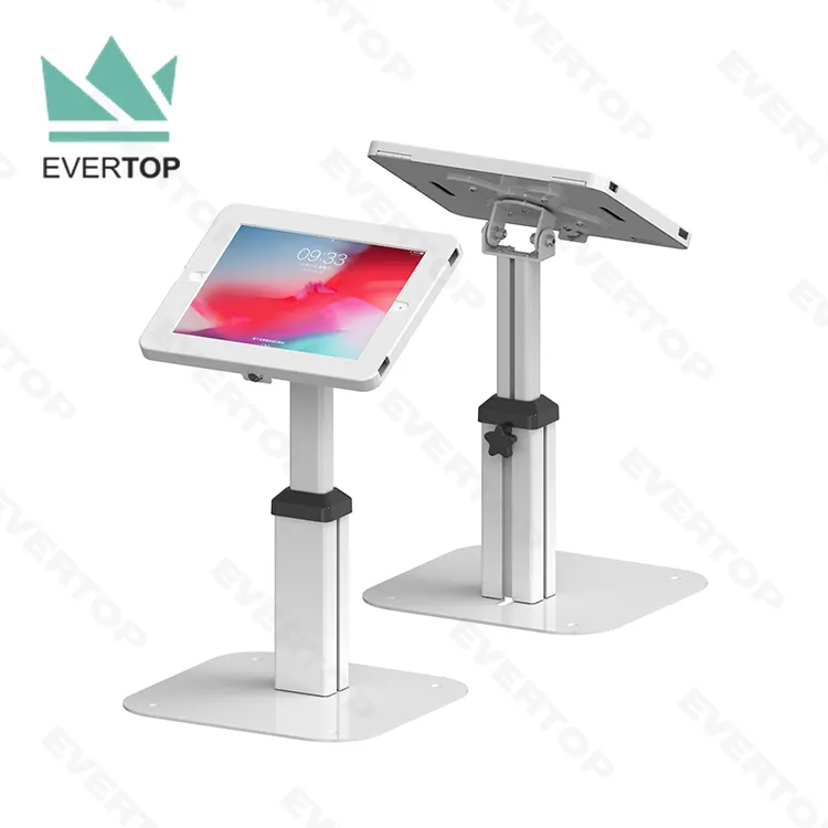 LST06-H Counter Top Telescopic สำหรับ iPad แท็บเล็ต Kiosk Stand,เคาน์เตอร์สำหรับ iPad แท็บเล็ต PC Mount Stand Holder Anti Theft