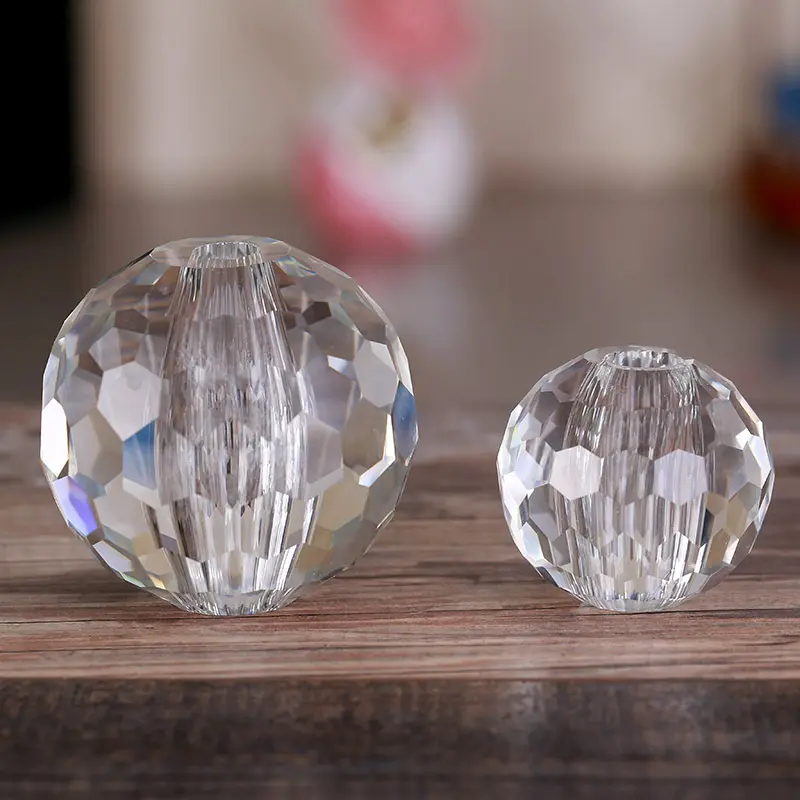 Esfera de vidro de cristal desmontada, esfera com furo para lâmpada de mesa MH-Q0220