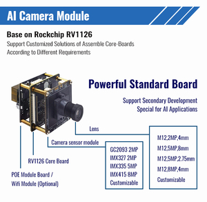 Rv1126 Ai Algoritmo Desarrollo de hardware Sistema Linux Control de tráfico Cámara de reconocimiento de matrículas