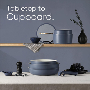 19pcs nhôm không dính <span class=keywords><strong>Cookware</strong></span> Set có thể tháo rời xử lý màu xanh đá cẩm thạch lớp phủ cảm ứng thân thiện với môi cổ điển nhà bếp <span class=keywords><strong>Cookware</strong></span> Set - Product Image 5