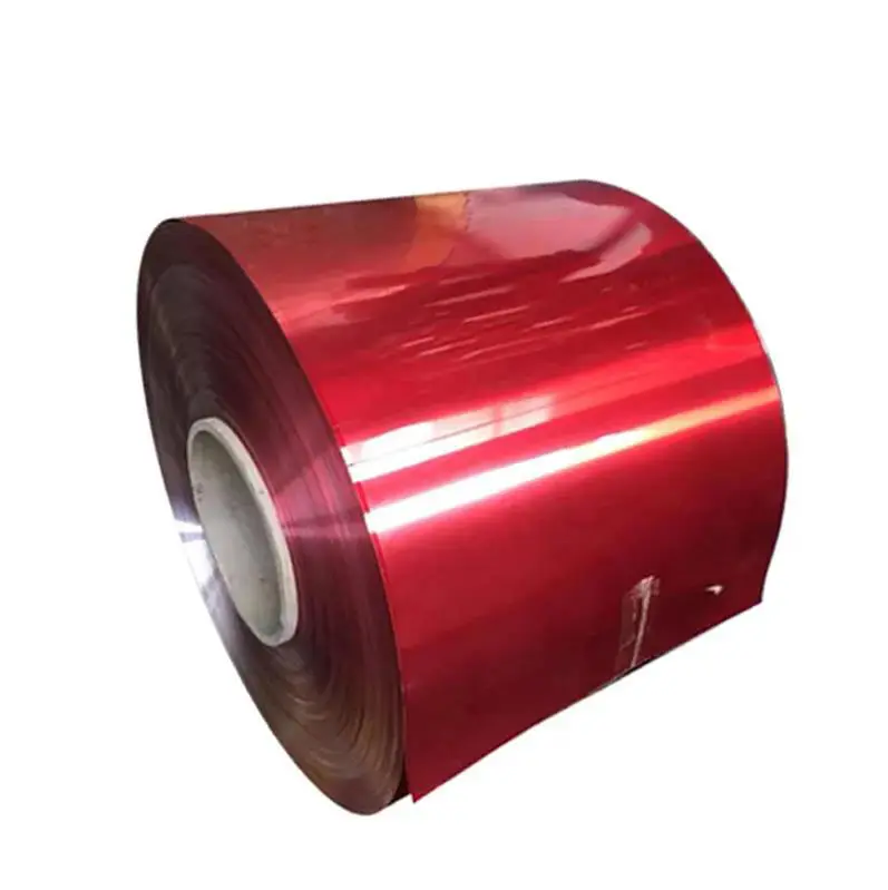 Yüksek kaliteli renk kaplı alüminyum bobin renk kaplama çelik rulo alüminyum Metal çatı levhaları yapı malzemeleri için kaplı
