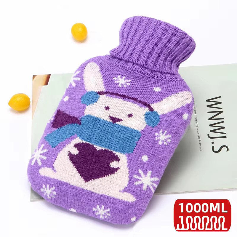 Coloré --- Lapin lilas + Housse en tissu tricoté simple