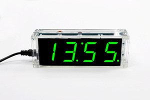1SET kit di produzione dell'orologio digitale 51 parti di addestramento del microcomputer a chip singolo orologio elettronico guscio trasparente - Product Image 2
