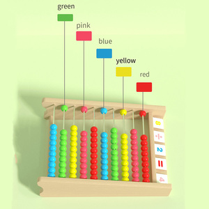 COMMIKI <strong>Counting</strong> Beads Numbers Toy Wire Computing Rack Digital Cognitive Toys Wooden Abacus Children Early Math Learning Toy - Product Image 4