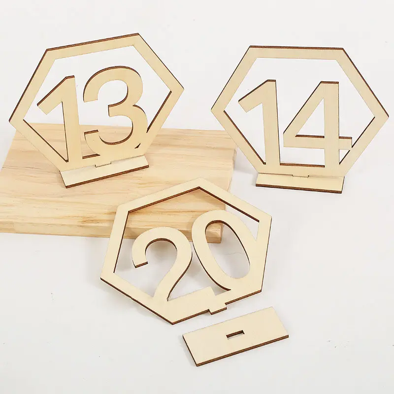 Ychon Wedding Table numeri di legno tavolo numero con Base rustica di fidanzamento di nozze numeri di legno segni