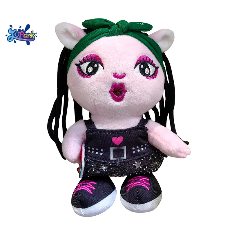 JOPARK Bonito Longo Trançado Menina Cantor Crianças Brinquedo De Pelúcia Cordeiro Animal De Pelúcia Brinquedo Super Cool Macio Plushies Para Crianças Presente