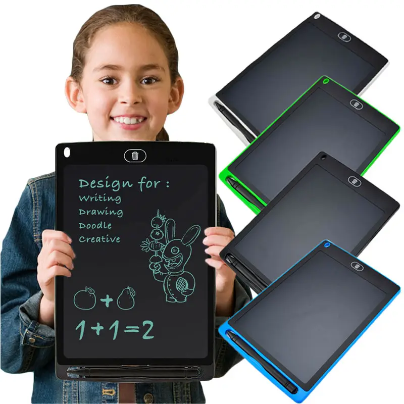 لوحة خربش للكتابة الإلكترونية للأطفال, مزودة بشاشة إل سي دي للكتابة مع ذاكرة للأطفال للاستخدام المنزلي مزودة برسالة مذكرات بدون حبر وكتاب إلكتروني للأطفال