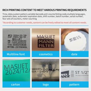 Macchina di codifica automatica per cartone linea di montaggio a spruzzo data di produzione completamente automatica stampa a doppia fila - Product Image 2