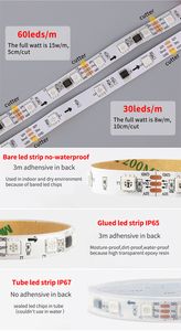 Ws2812b 144 led streifen dmx pixel programmier bar rgbw mehrfarbig ws2812b 12v individuell adressierbarer rgb led streifen - Product Image 2