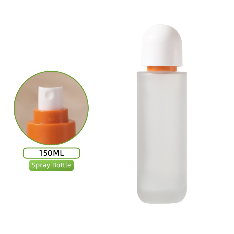 150ml frosted bottle-orange spray head+yunshang white cover