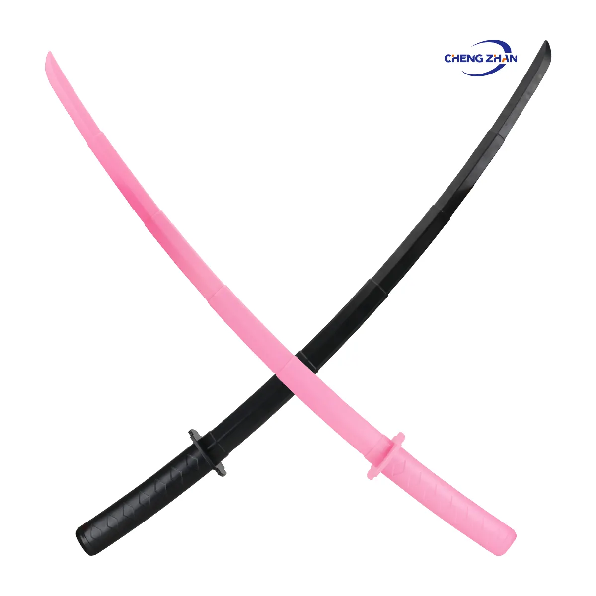 Tiktok caliente 2024 alta calidad samurái espada ABS plástico gravedad telescópica Katana modelo juguete telescópico adulto Rosa impresión 3D