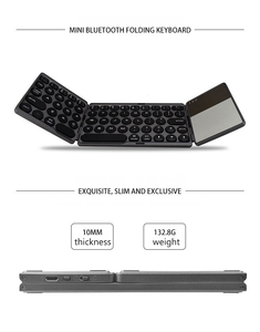 Portable Wireless <strong>Keyboard</strong> Blue Tooth Foldable BT <strong>Keyboard</strong> <strong>With</strong> Touchpad Mouse Folded <strong>Keyboard</strong> for iPad <strong>Android</strong> - Product Image 4