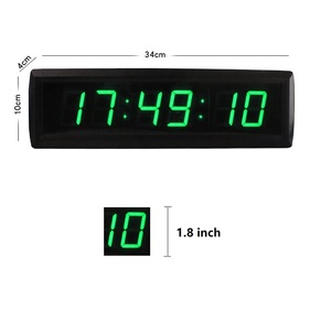 Display a LED personalizzato in fabbrica orologio elettronico a 12/24 ore da 1.8 pollici numeri per uso interno Timer digitale per conto alla rovescia - Product Image 2