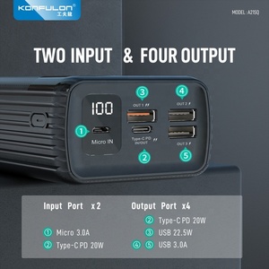 Konfulon-Banco de energía de carga rápida, producto en oferta, 40000Mah, alta capacidad, 4 salidas y 2 entradas con pantalla Digital, powerbank - Product Image 5