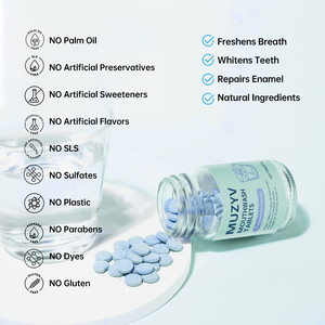Tùy chỉnh sủi bọt bạc hà nước súc miệng máy tính bảng Pill răng Men 120PC cho du lịch - Product Image 2