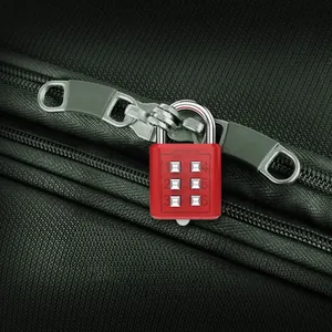 Portable Zinc Alloy 6-Digit Anti-Theft <strong>Security</strong> Padlock New Keyed Button <strong>Password</strong> Lock for Suitcase Travel Luggage Metal <strong>Code</strong> - Product Image 1