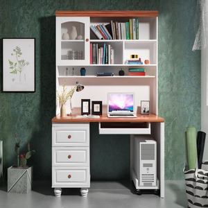 Mesa de ordenador de escritorio, con estantería, mesa de estudio - Product Image 5