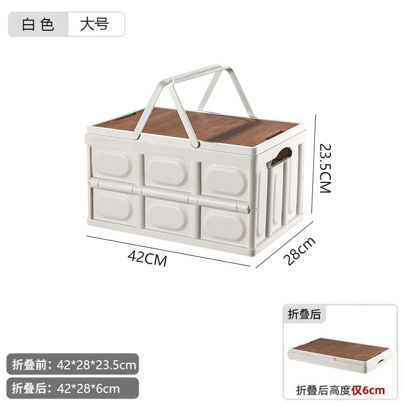 White 30L wooden lid (with handle)