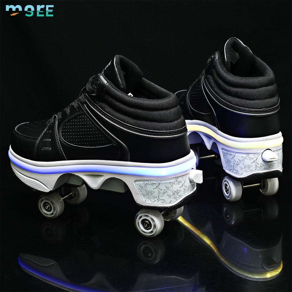 Black A - light up boots