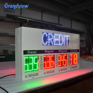 ที่มีคุณภาพสูงประหยัดพลังงาน LED ก๊าซราคาสัญญาณ IP65ดิจิตอล7ส่วนปั๊มน้ำมันปั๊มท็อปเปอร์ป้ายราคาตัวอักษรและตัวเลข - Product Image 1