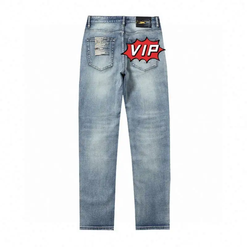 Détail contactez-moi bleu clair designer jeans luxe hommes nouveaux jeans d'été 2023