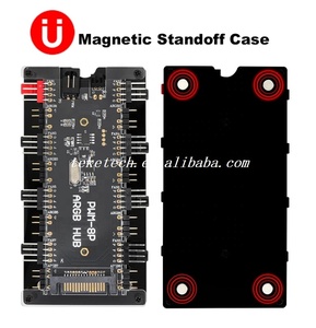PWM ARGB8ポート12V4ピンファンおよび5V3ピンAURAワイヤレス赤外線リモコンLEDコントローラーハブ - Product Image 3