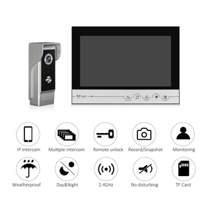 Timbre de puerta con WiFi, cámara de vídeo, intercomunicador con 4 cables, sistema de intercomunicación de teléfono para Villa, casa y apartamento, 9 pulgadas - Product Image 3