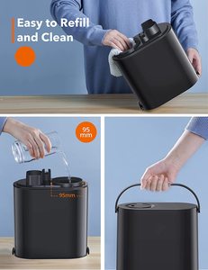 4L serin buharlı nem aygıtı, nemlendirici yatak odası için büyük odası, 28dB sessiz hava nemlendiriciler - Product Image 4