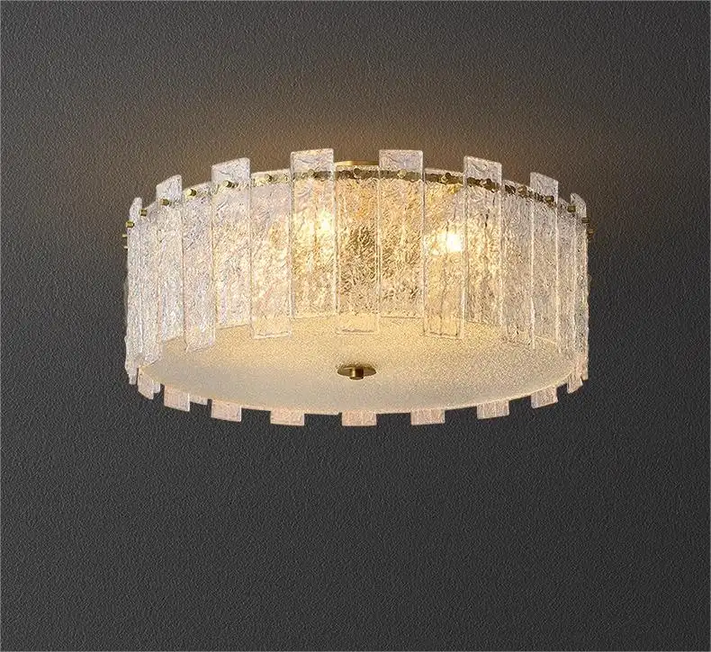 Lampada postmoderna in ottone con montaggio a filo lampada da soffitto a Led decorativa lampada da soffitto in ottone per interni