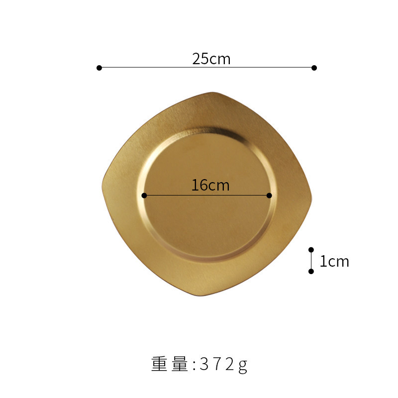 Plateau carré doré de style japonais