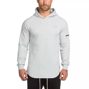服装制造商定制男士运动健身房棉套头衫连帽衫带手机口袋