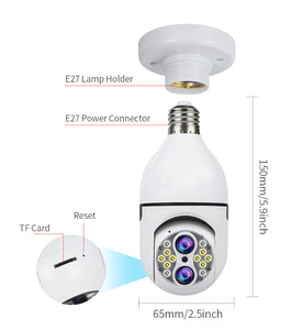 Bombilla LED E27 de 1080P, cámara inteligente tuya de 360 grados, detección humana, alarma de conexión, visión nocturna colorida, cámara ip inalámbrica - Product Image 6