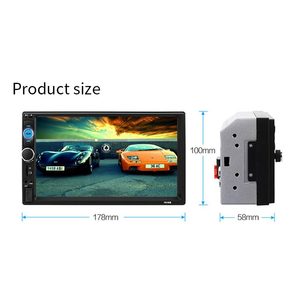 7010b 7 polegadas touch screen amplificador stereo radio player 2 din com câmera do carro monitor de mp5