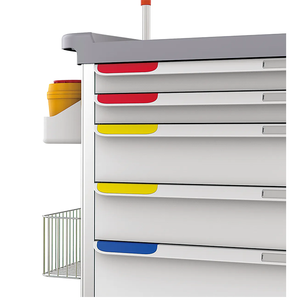 Thực tế Hot Bán thiết bị <span class=keywords><strong>ABS</strong></span> khẩn cấp Xe đẩy 5-Layer ngăn kéo y tá gây mê giỏ hàng y tế giỏ hàng xe đẩy - Product Image 5