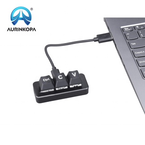 Ctrl C/V-Tasten tastatur für Programmierer 3-Tasten-Entwicklungsplatine übernimmt RP2040-Chip-Dual-Typ-C-Ports Treiber freies Plug & Play - Product Image 3