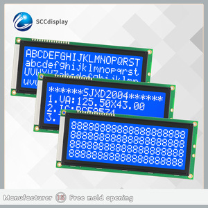 Süper 20X4 Dot Matrix Cob Blue mavi negatif LCD karakter ekran modülleri IIC/I2C sanayi LCM Model SJXD2004B-IIC - Product Image 2