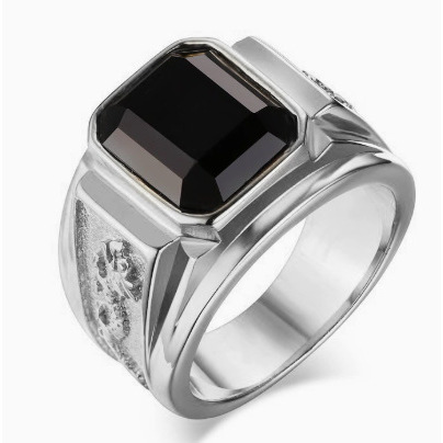 Steel-colored black stone