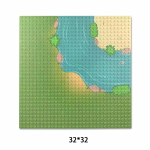 Juego de bloques de construcción educativos, montaje de partículas pequeñas, patrón de escena de juguete, placa Base de isla militar de Río - Product Image 6