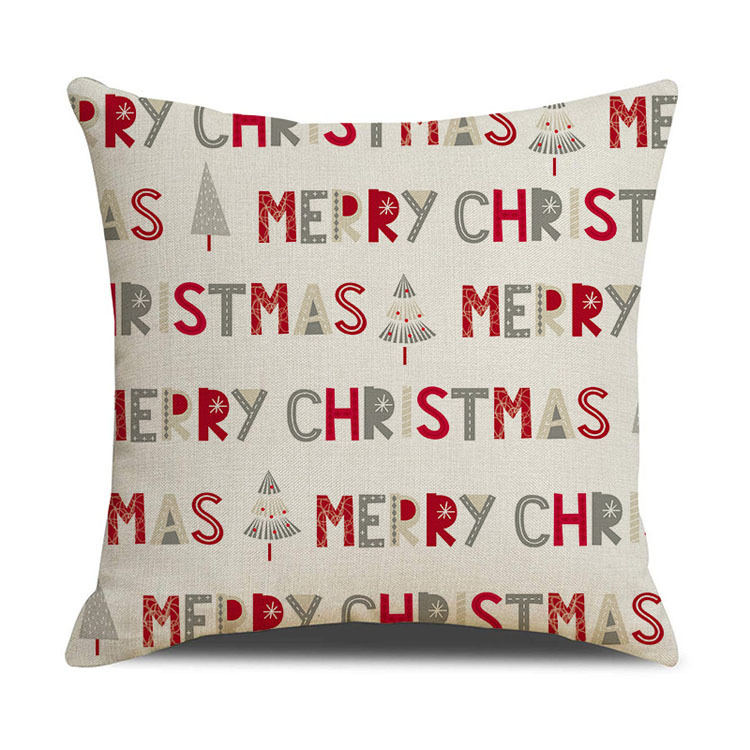 New Style Home Decor Christmas Day Pillow Case Factory Direct Sale Linen Cushion Cover
