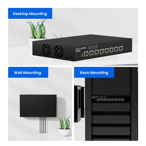 ALTI-LINK สวิตช์ทองแดงอีเทอร์เน็ต8-พอร์ต10G สวิทช์10GB RJ45 Base-T สวิตช์แบบ Unmanaged พร้อม IGMP snooping และ QoS สำหรับเครือข่าย LAN/IP - Product Image 2