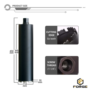 Industrial Grade <span class=keywords><strong>Wet</strong></span> <span class=keywords><strong>Diamond</strong></span> <span class=keywords><strong>Core</strong></span> Drill <span class=keywords><strong>Bit</strong></span> sinterizado para perfuração de concreto reforçado e granito