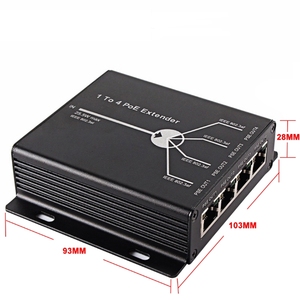 4-Port IEEE802.3af PoE Extender IP Camera Extend 120m Transmission Distance <strong>10</strong>/<strong>100M</strong> <strong>LAN</strong> Ports Network Switch Fulfilled US - Product Image 4