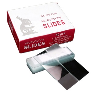 Portaobjetos de microscopio de laboratorio y vidrio de cubierta, desechables, bordes de suelo de extremo esmerilado único - Product Image 1